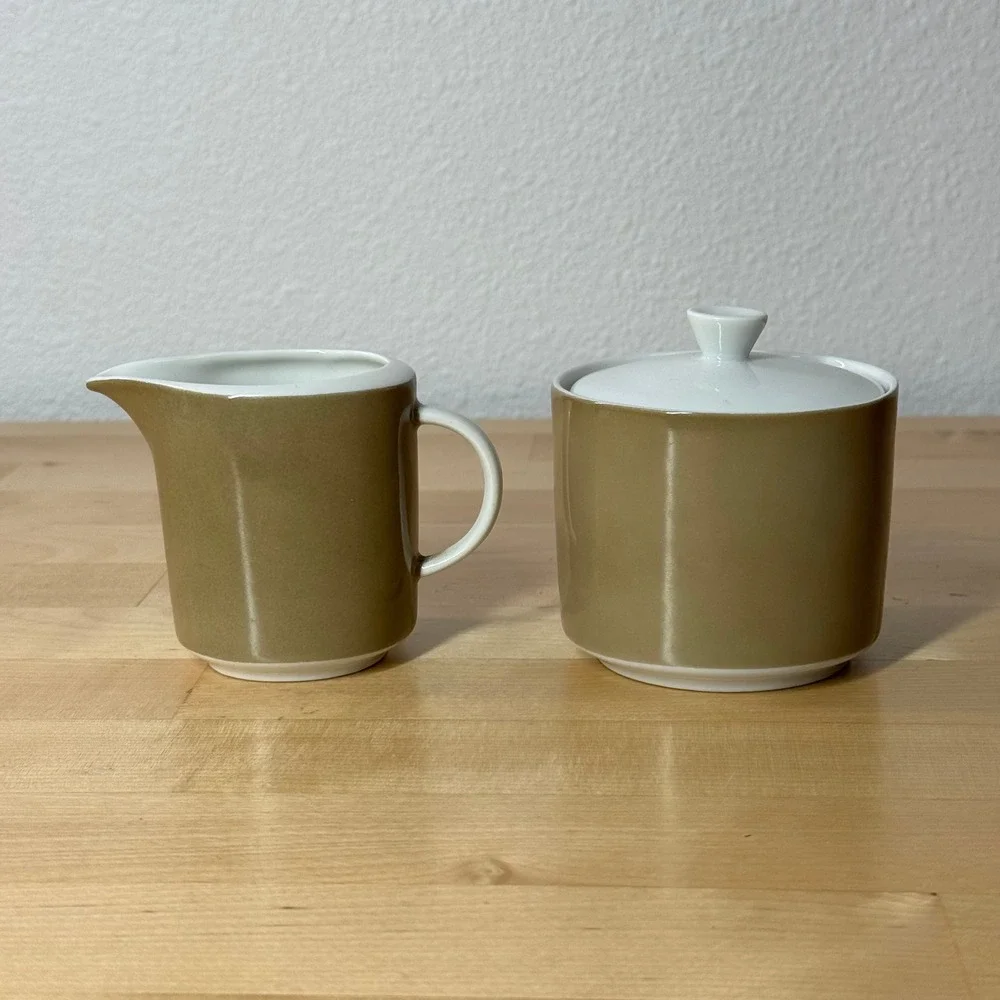 Seltmann Weiden Bavaria Christian Creamer and Sugar Bowl Set Western Germany MCM